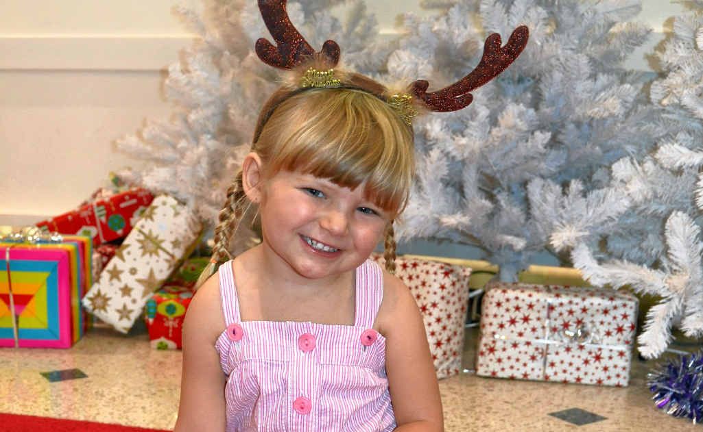 Dakota Hocking waits patiently for Santa to make his arrival in Warwick on Saturday. Dakota Hocking waits patiently for Santa to make his arrival in Warwick on Saturday.